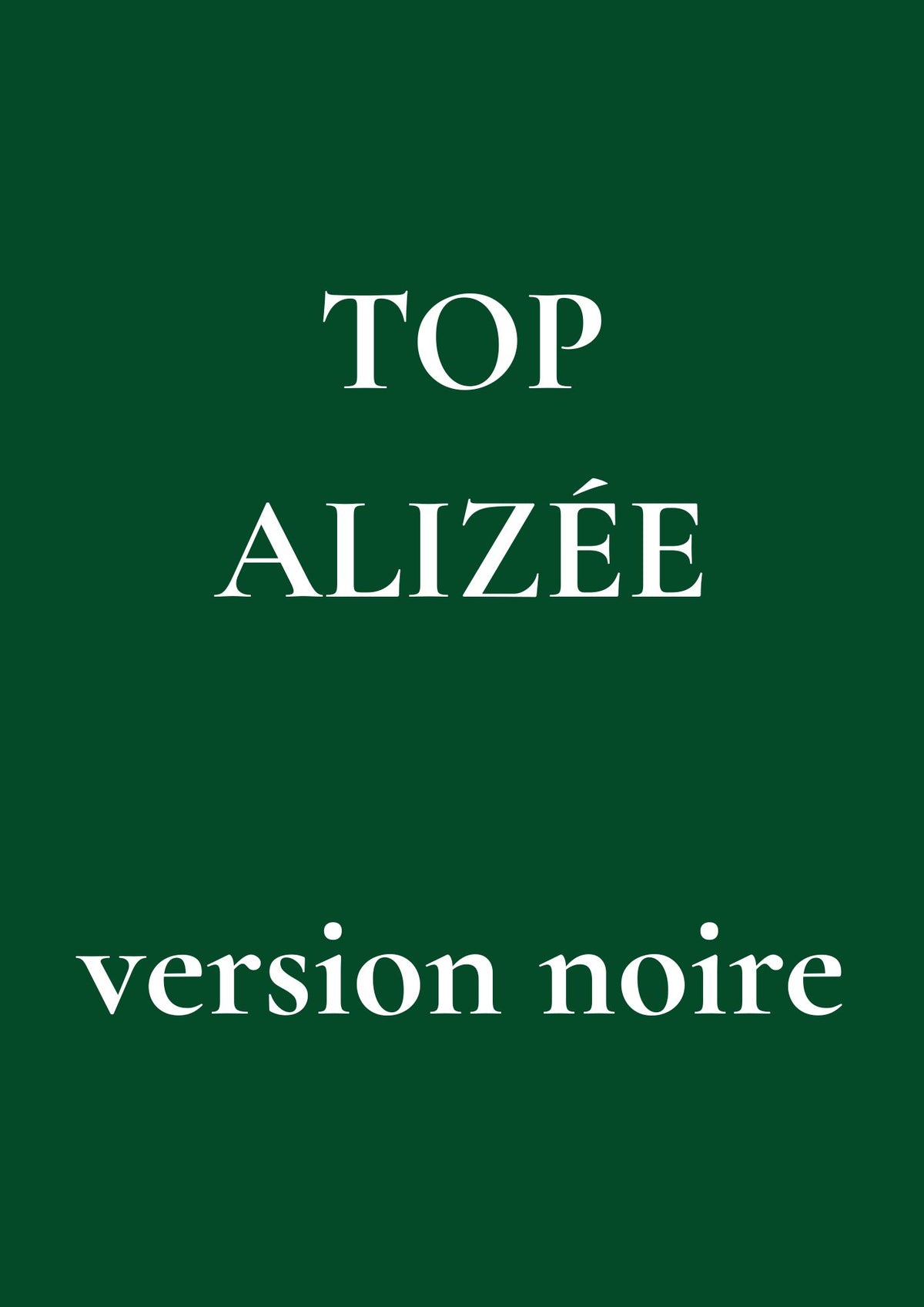 Top Alizée - version noire
