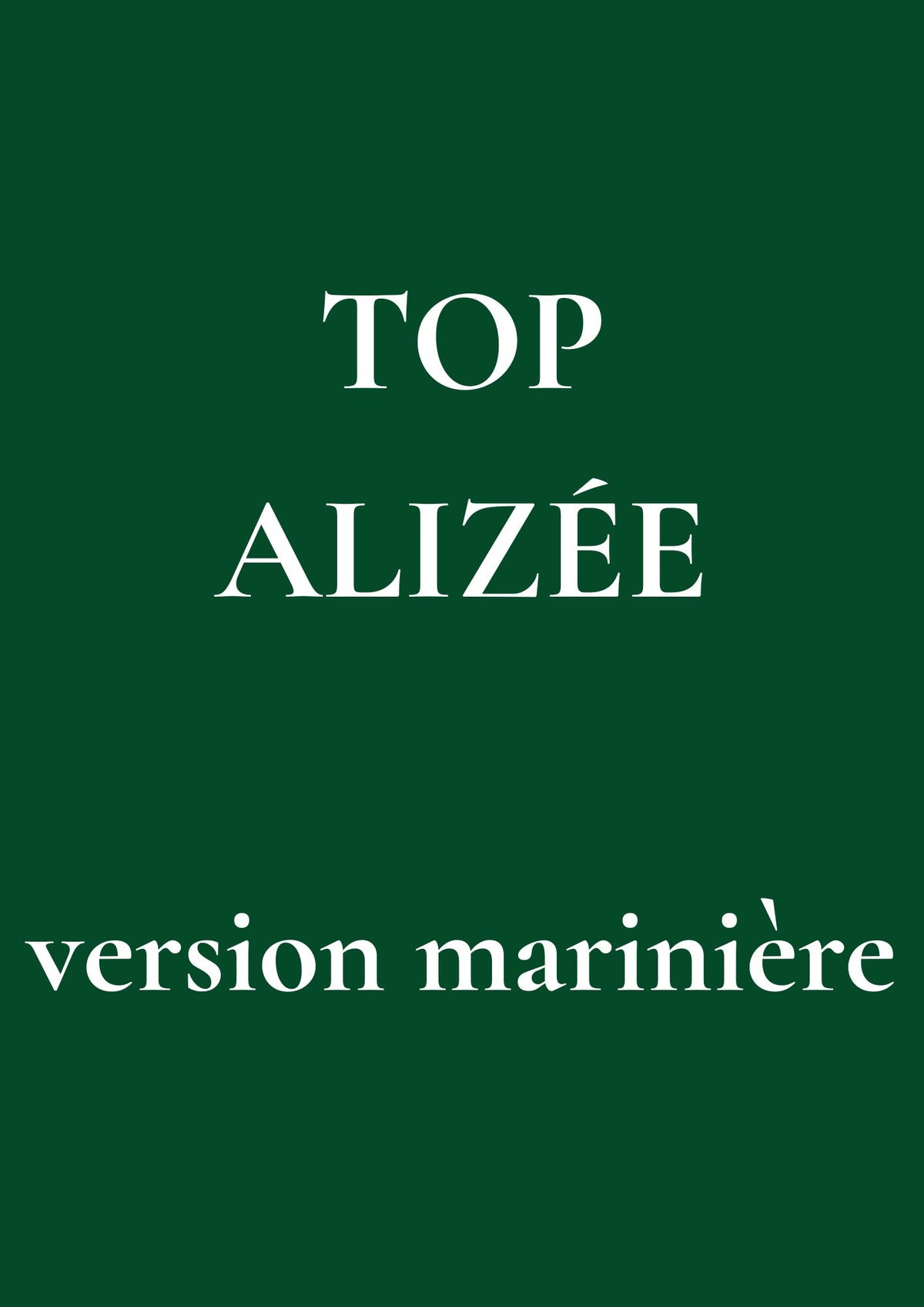 Top Alizée - version marinière